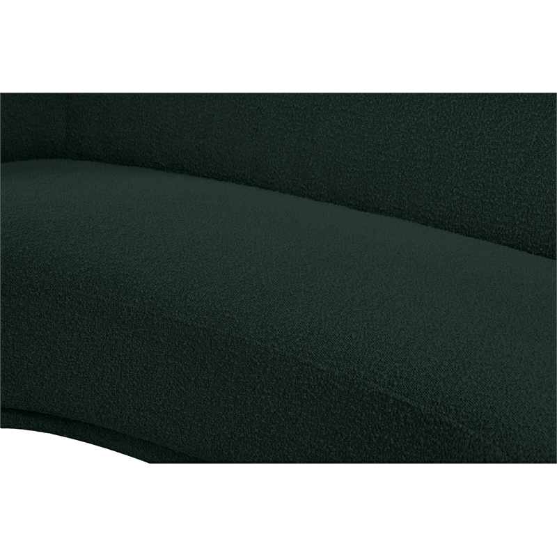 Meridian Furniture Hyde Green Boucle Fabric Loveseat