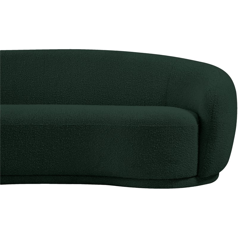 Meridian Furniture Hyde Green Boucle Fabric Sofa