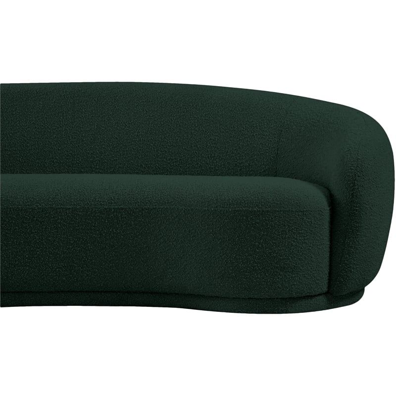 Meridian Furniture Hyde Green Boucle Fabric Sofa