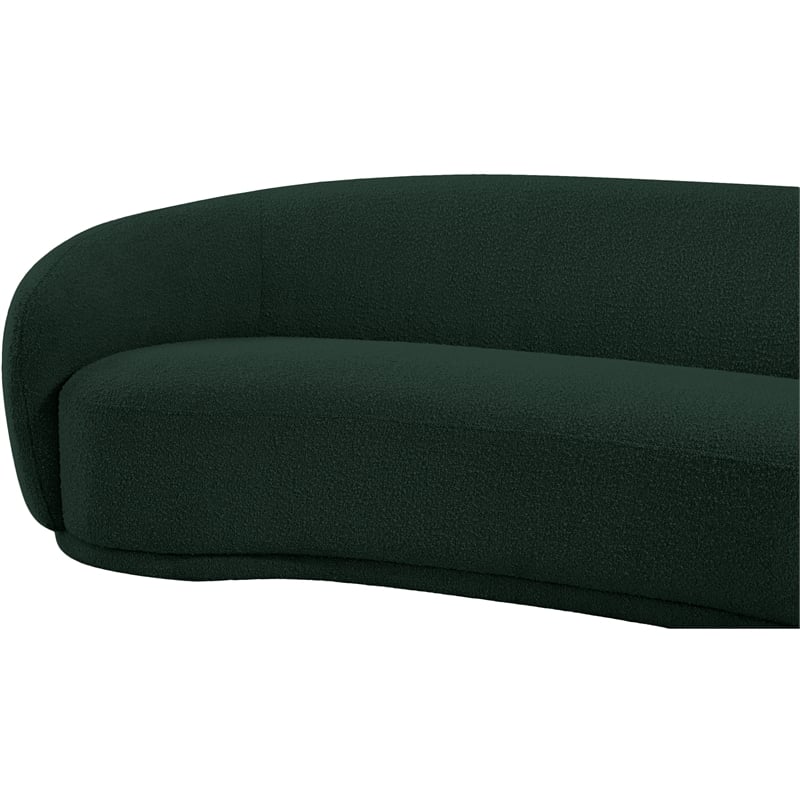 Meridian Furniture Hyde Green Boucle Fabric Sofa