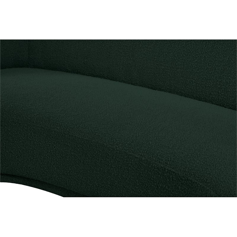 Meridian Furniture Hyde Green Boucle Fabric Sofa