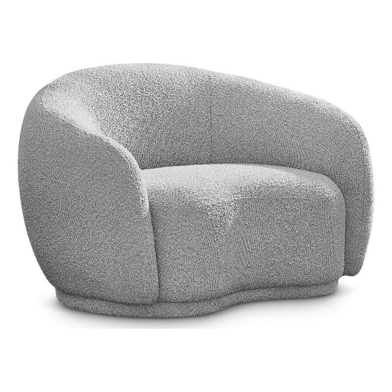 Meridian Furniture Hyde Grey Boucle Fabric Chair