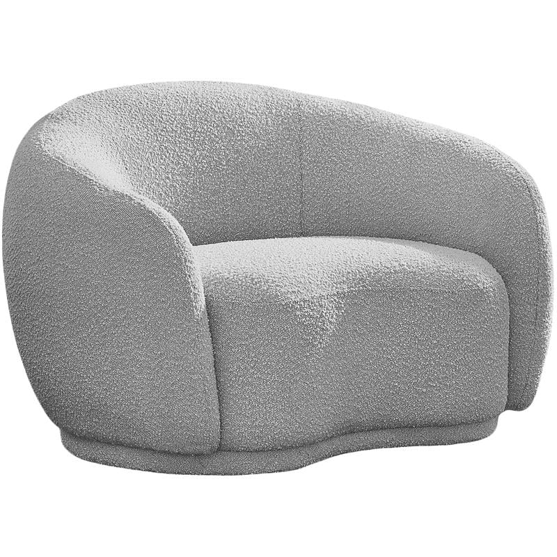 Meridian Furniture Hyde Grey Boucle Fabric Chair