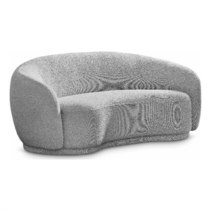 Meridian Furniture Hyde Grey Boucle Fabric Loveseat