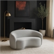 Meridian Furniture Hyde Grey Boucle Fabric Loveseat