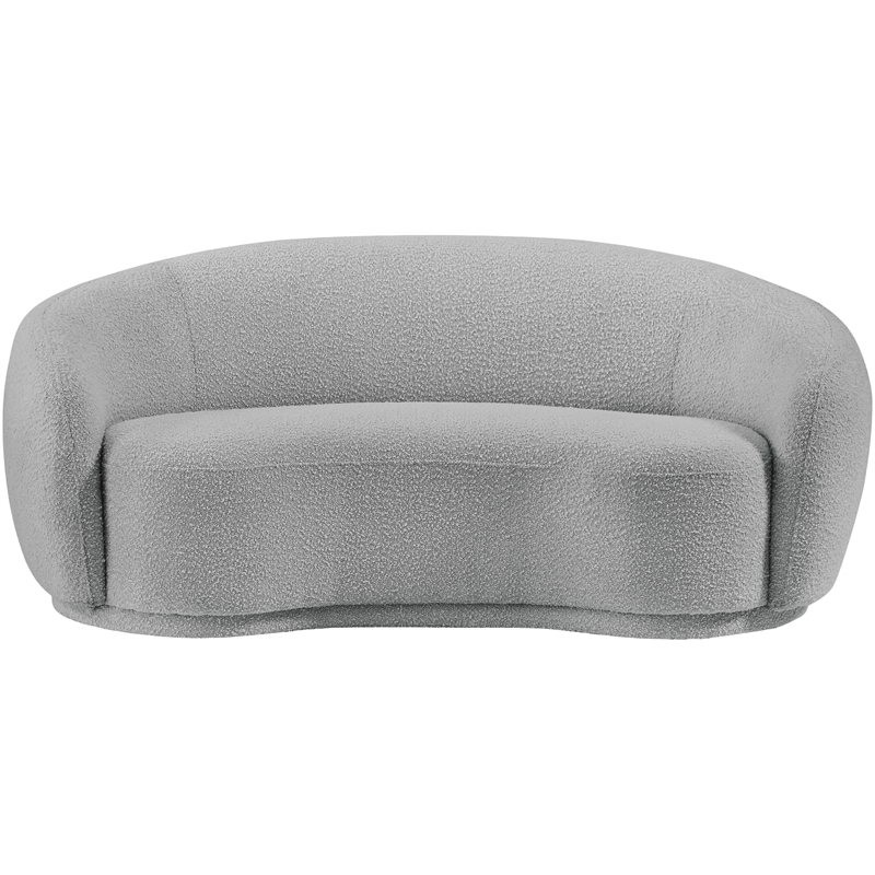 Meridian Furniture Hyde Grey Boucle Fabric Loveseat