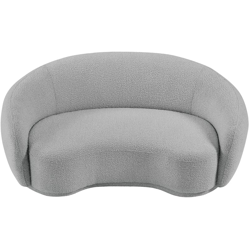 Meridian Furniture Hyde Grey Boucle Fabric Loveseat