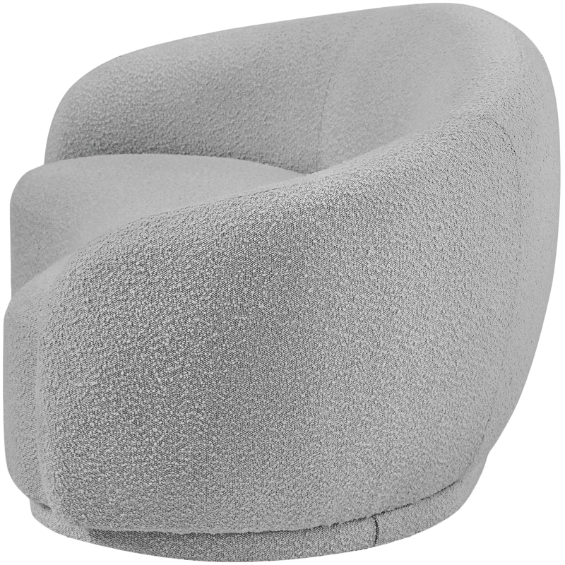 Meridian Furniture Hyde Grey Boucle Fabric Loveseat