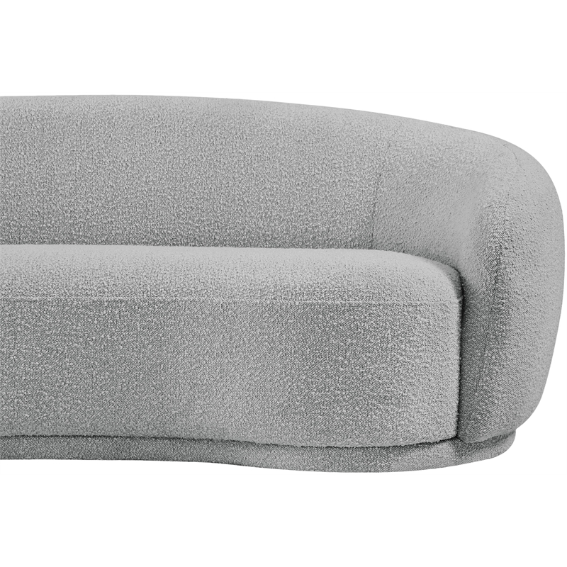Meridian Furniture Hyde Grey Boucle Fabric Loveseat