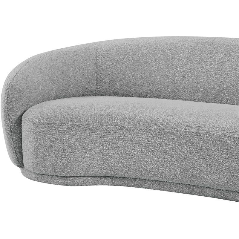 Meridian Furniture Hyde Grey Boucle Fabric Loveseat