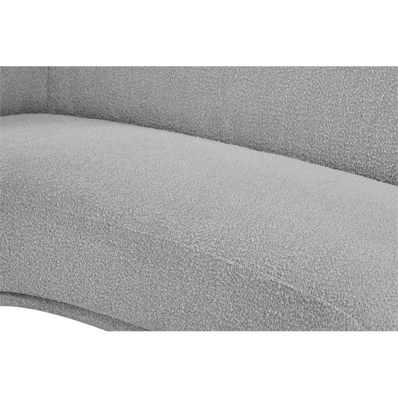 Meridian Furniture Hyde Grey Boucle Fabric Loveseat