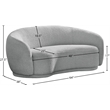 Meridian Furniture Hyde Grey Boucle Fabric Loveseat