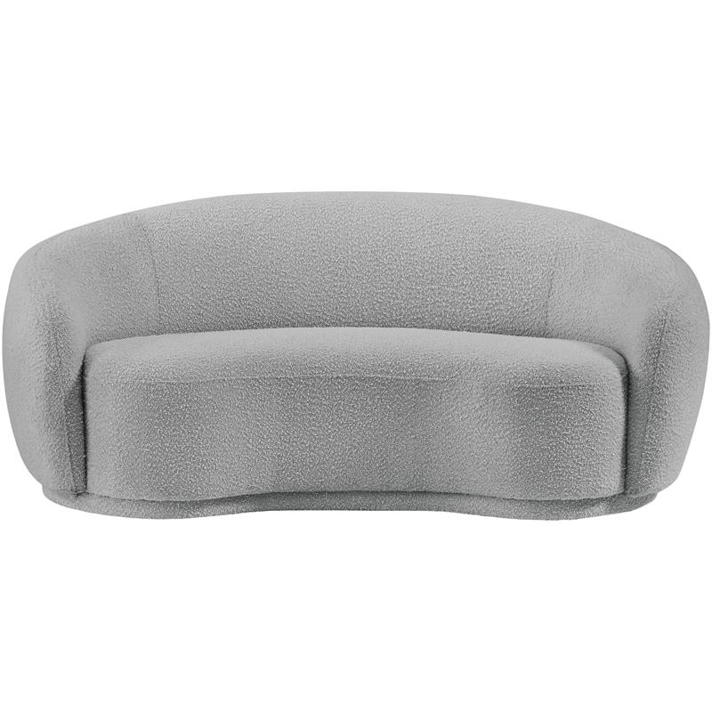 Meridian Furniture Hyde Grey Boucle Fabric Loveseat