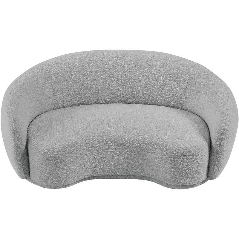 Meridian Furniture Hyde Grey Boucle Fabric Loveseat