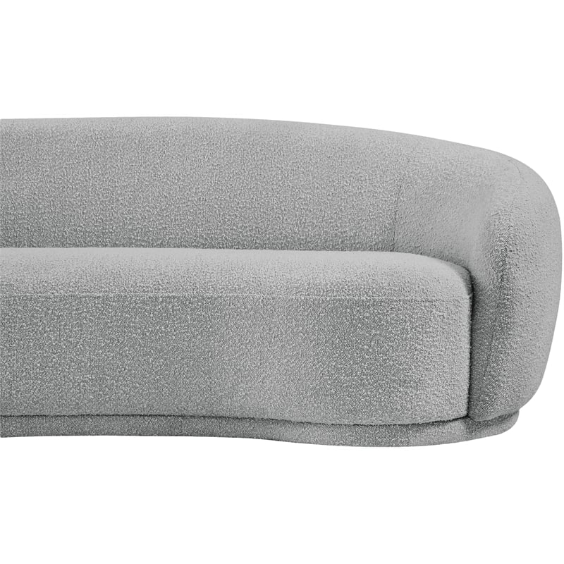 Meridian Furniture Hyde Grey Boucle Fabric Sofa