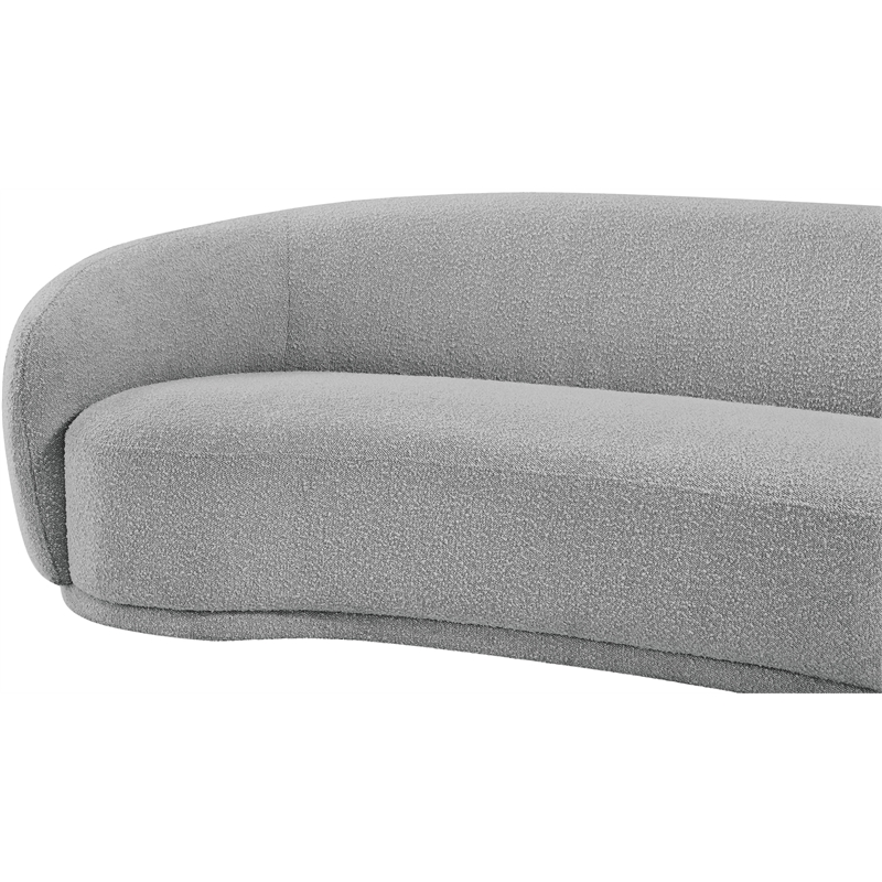 Meridian Furniture Hyde Grey Boucle Fabric Sofa