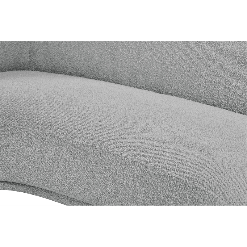 Meridian Furniture Hyde Grey Boucle Fabric Sofa