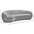 Meridian Furniture Hyde Grey Boucle Fabric Sofa