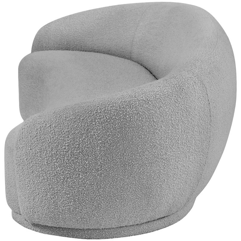 Meridian Furniture Hyde Grey Boucle Fabric Sofa