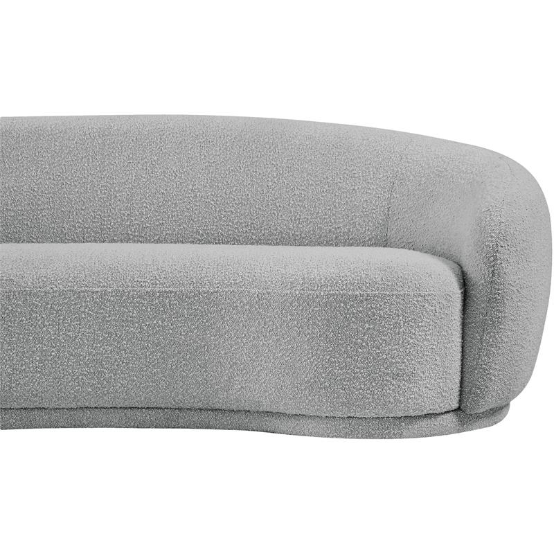 Meridian Furniture Hyde Grey Boucle Fabric Sofa