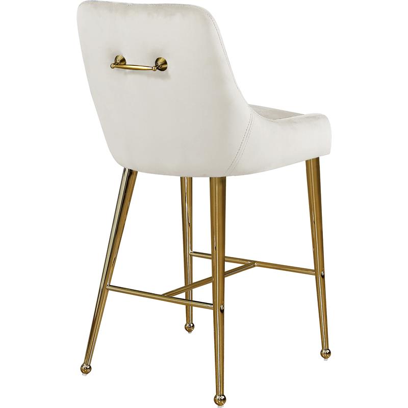 Meridian Furniture Owen Cream Velvet Stool (Set of 2)