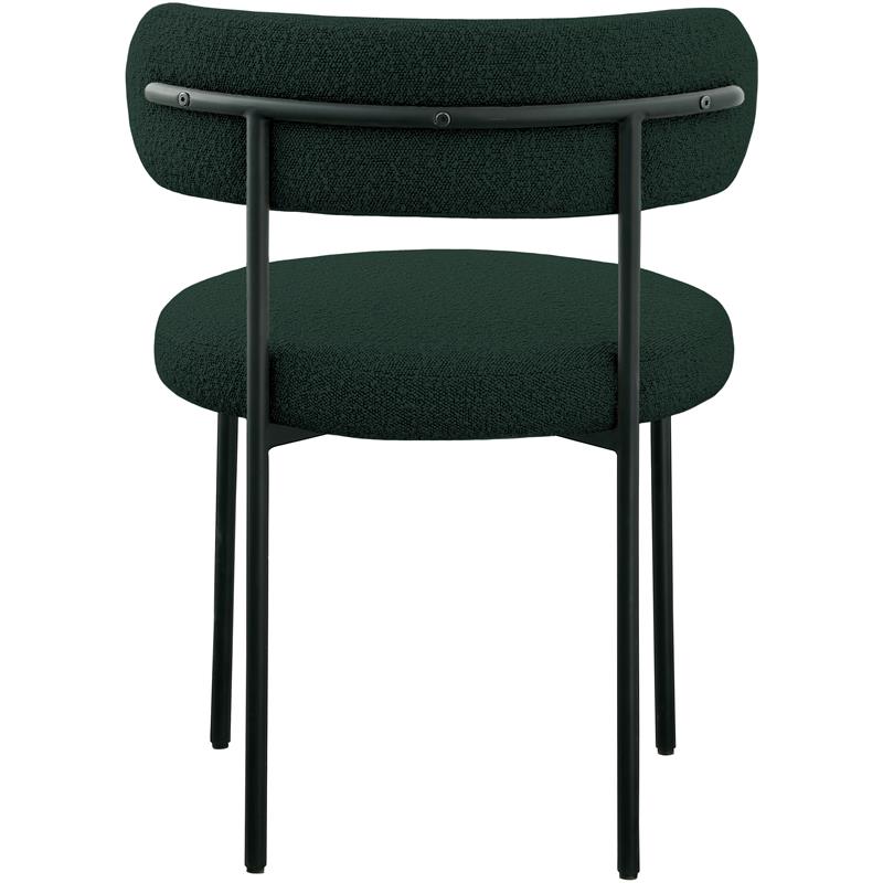 Meridian Furniture Beacon Green Boucle Fabric Dining Chair