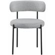 Meridian Furniture Beacon Grey Boucle Fabric Dining Chair