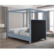 Meridian Furniture Emerson Sky Blue Linen Textured Fabric King Bed