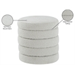 Meridian Furniture Aphia Cream Boucle Fabric Ottoman/Stool