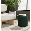 Meridian Furniture Aphia Green Boucle Fabric Ottoman/Stool