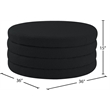 Meridian Furniture Aphia Black Boucle Fabric Ottoman/Coffee Table