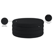 Meridian Furniture Aphia Black Boucle Fabric Ottoman/Coffee Table