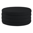 Meridian Furniture Aphia Black Boucle Fabric Ottoman/Coffee Table