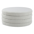 Meridian Furniture Aphia Cream Boucle Fabric Ottoman/Coffee Table