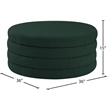 Meridian Furniture Aphia Green Boucle Fabric Ottoman/Coffee Table