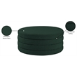 Meridian Furniture Aphia Green Boucle Fabric Ottoman/Coffee Table