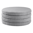 Meridian Furniture Aphia Grey Boucle Fabric Ottoman/Coffee Table