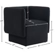 Meridian Furniture Vera Black Boucle Fabric Accent Chair