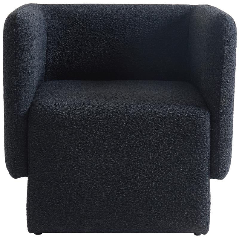 Meridian Furniture Vera Black Boucle Fabric Accent Chair