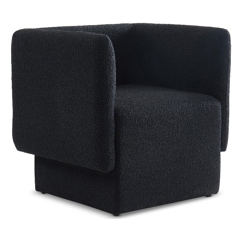 Meridian Furniture Vera Black Boucle Fabric Accent Chair