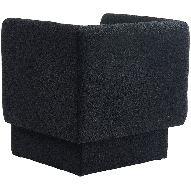 Meridian Furniture Vera Black Boucle Fabric Accent Chair
