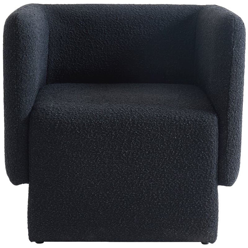 Meridian Furniture Vera Black Boucle Fabric Accent Chair