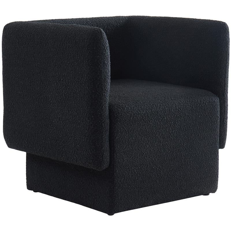 Meridian Furniture Vera Black Boucle Fabric Accent Chair
