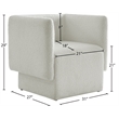 Meridian Furniture Vera Cream Boucle Fabric Accent Chair