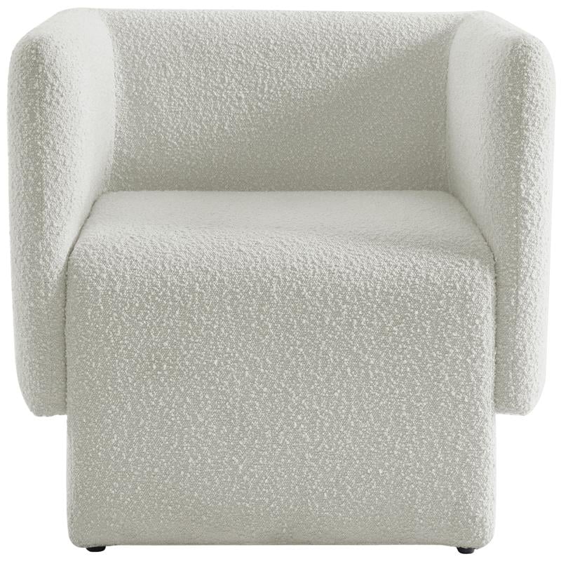 Meridian Furniture Vera Cream Boucle Fabric Accent Chair