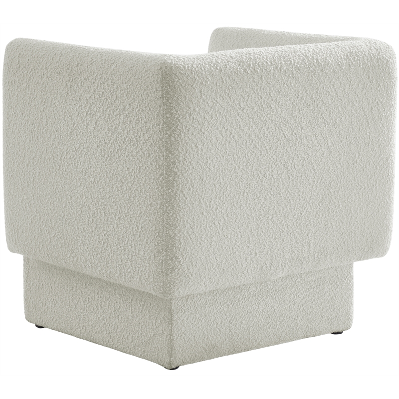 Meridian Furniture Vera Cream Boucle Fabric Accent Chair