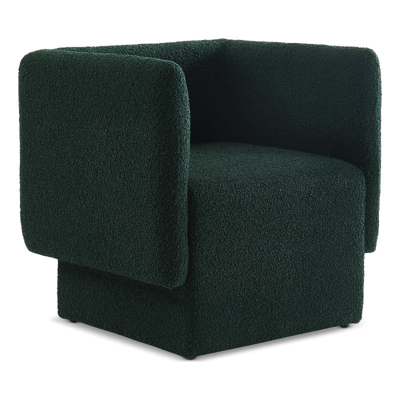 Meridian Furniture Vera Green Boucle Fabric Accent Chair