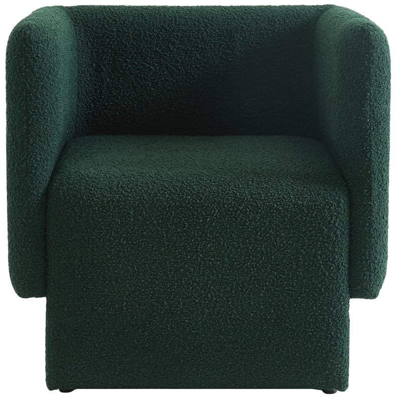 Meridian Furniture Vera Green Boucle Fabric Accent Chair