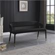 Meridian Furniture Destiny Black Velvet Bench