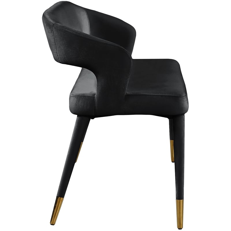 Meridian Furniture Destiny Black Velvet Bench
